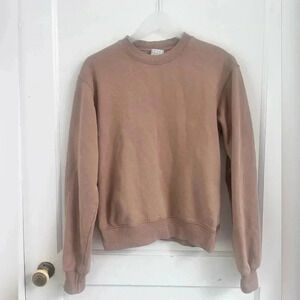 Aritzia TNA Boyfriend Crewneck Cozy Fleece Sweatshirt Size XXS
